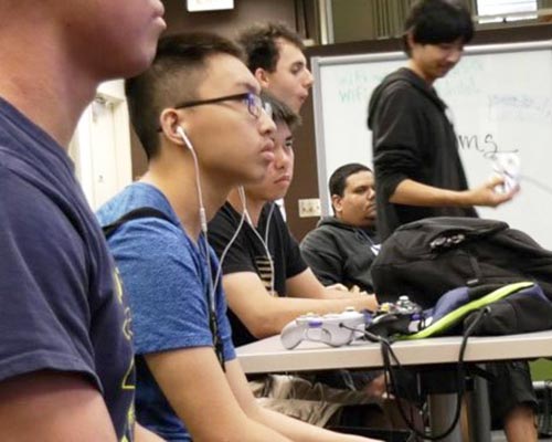 Students participating in the esports scene on the Mānoa campus.