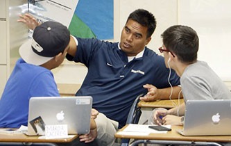 Instructor Norm Thompson engages summer learners