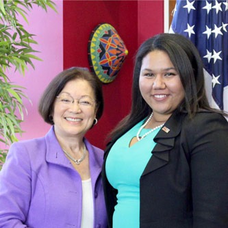 U.S. Senator Mazie Hirono and CSS alumna Chelsea Cobb