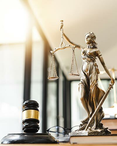 gavel and Lady of Justice