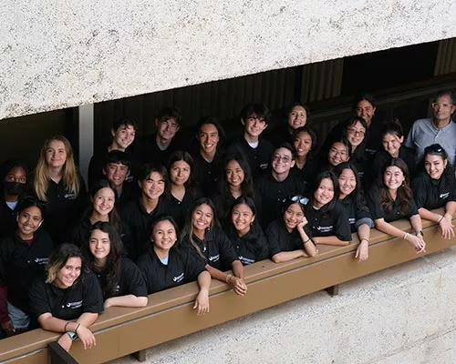 Group shot of AHI-SP students in 2023 at Saunders Hall